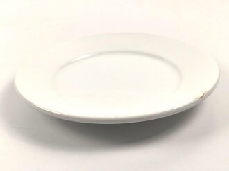 Heer, Kantinenporzellan flacher Teller, Hersteller Kaestner Saxonia 1934. Durchmesser 23cm, gebraucht