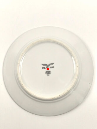 Luftwaffe, Kantinenporzellan flacher Teller, Durchmesser 23cm, Hersteller Bauscher Weiden 1941. Gebraucht