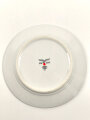 Luftwaffe, Kantinenporzellan flacher Teller, Durchmesser 23cm, Hersteller Bauscher Weiden 1941. Gebraucht