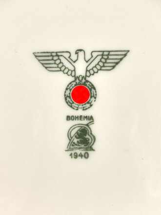 Heer, Kantinenporzellan Suppenteller, Hersteller Bohemia 1940. Durchmesser 23cm, gebraucht