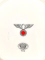 Heer, Kantinenporzellan Suppenteller, Hersteller Bauscher Weiden 1938. Durchmesser 23cm, gebraucht