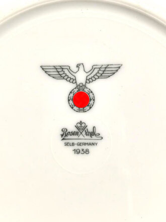 Heer, Kantinenporzellan Suppenteller, Hersteller Rosenthal Selb Germany 1938. Durchmesser 23cm, gebraucht