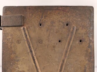 Transportkasten zum Entfernungsmesser 09 der Wehrmacht. Originallack, sehr selten