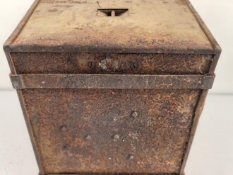 Transportkasten zum Entfernungsmesser 09 der Wehrmacht. Originallack, sehr selten