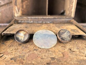 Transportkasten zum Entfernungsmesser 09 der Wehrmacht. Originallack, sehr selten