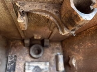 Transportkasten zum Entfernungsmesser 09 der Wehrmacht. Originallack, sehr selten