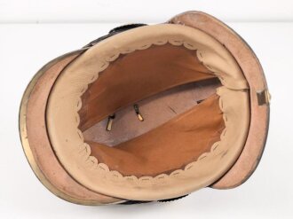 Hessen, Pickelhaube für Offiziere . Neuzeitliche Sammleranfertigung, Kopfgrösse gemessen 58