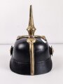 Hessen, Pickelhaube für Offiziere . Neuzeitliche Sammleranfertigung, Kopfgrösse gemessen 58