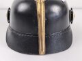 Hessen, Pickelhaube für Offiziere . Neuzeitliche Sammleranfertigung, Kopfgrösse gemessen 58