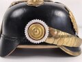 Hessen, Pickelhaube für Offiziere . Neuzeitliche Sammleranfertigung, Kopfgrösse gemessen 58