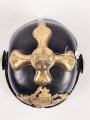 Hessen, Pickelhaube für Offiziere . Neuzeitliche Sammleranfertigung, Kopfgrösse gemessen 58