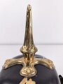 Hessen, Pickelhaube für Offiziere . Neuzeitliche Sammleranfertigung, Kopfgrösse gemessen 58