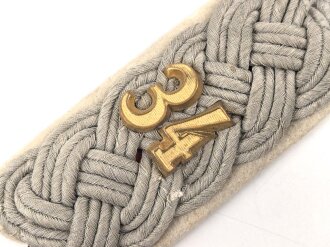 Heer, einzelnes Schulterstück  für einen Major im Infanterie Regiment 34, Länge etwa 10cm