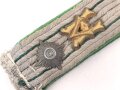 Heer, einzelnes Schulterstück für einen Beamten der Heeresverwaltung, Länge etwa 11,5cm, Nebenfarbe wiesengrün