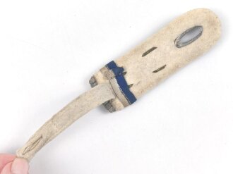 Heer,  Einzelnes  Schulterstück für einen Leutnant im Infanterie Regiment 80, Länge etwa 10,5cm, blau/weisser Überschub Originalvernäh