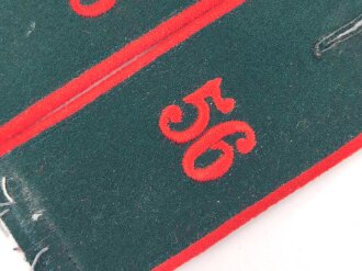 Heer, Paar Schulterklappen für Mannschaften im Artillerie Regiment 56, Länge etwa 11,5cm, Ausführung für den Waffenrock
