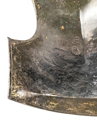 Preußen, eiserner Kürass für Mannschaften, Modell 1845. Kammerstück des Kürassier-Regiment „Herzog Friedrich Eugen von Württemberg“ (Westpreußisches) Nr. 5. Gereinigt, leicht überarbeitet, guter Gesamtzustand