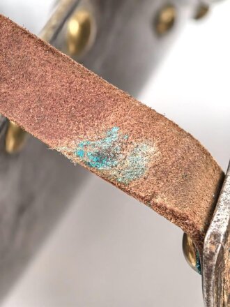 Preußen, eiserner Kürass für Mannschaften, Modell 1845. Kammerstück des Kürassier-Regiment „Herzog Friedrich Eugen von Württemberg“ (Westpreußisches) Nr. 5. Gereinigt, leicht überarbeitet, guter Gesamtzustand