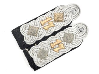 Heer, Paar Schulterstücke  für einen Oberst im Pionier Regiment 17, Länge des gekürzten Stückes  knapp 11cm