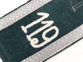 Heer, einzelne Schulterklappe für einen Unteroffizier im Infanterie Regiment 119,  frühe Ausführung ohne Paspelierung. Länge etwa 11,5cm