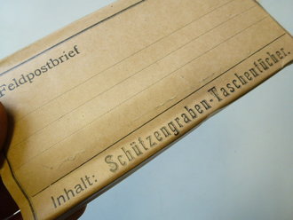 Pack Schützengraben-Taschentücher als Feldpostbrief Deutsch 1.Weltkrieg