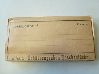 Pack Schützengraben-Taschentücher als Feldpostbrief Deutsch 1.Weltkrieg