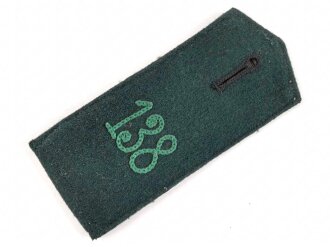 Heer, einzelne Schulterklappe für Mannschaften im Gebirgsjäger Regiment 138, Länge etwa 12cm