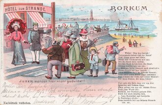 Ansichtskarte "Borkum - Hotel zum Strande"