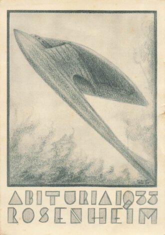 Ansichtskarte "Abituria 1933 Rosenheim" datiert 1935