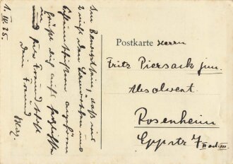 Ansichtskarte "Abituria 1933 Rosenheim" datiert...