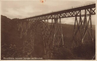 Ansichtskarte "Riesenbrücke zwischen Solingen und Remscheid"