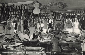 Ansichtskarte "Mittenwalder Geigenbauer J. Reiter"