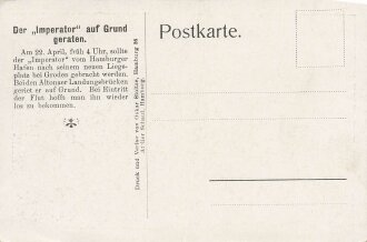 Ansichtskarte "Der Imperator auf Grund geraten"
