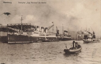 Ansichtskarte "Hamburg - Dampfer Cap Arcona im Hafen"