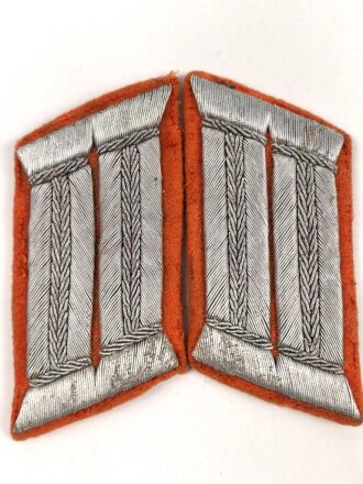 Heer, Paar Kragenspiegel für Offiziere der Feldgendarmerie oder Wehrersatzwesen, Ausführung für den Waffenrock