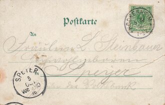 Ansichtskarte "Gruss aus Hockenhem" gerissen