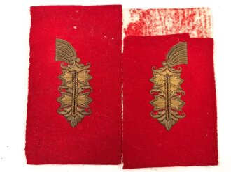 Heer, Paar Kragenspiegel für einen General. Handgestickte "Rohlinge"