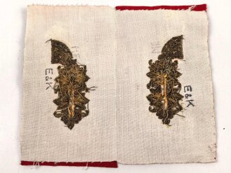 Heer, Paar Kragenspiegel für einen General. Handgestickte "Rohlinge"