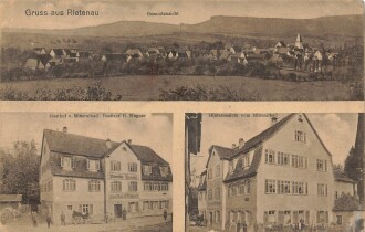 Ansichtskarte "Gruss aus Rietenau" datiert 1918