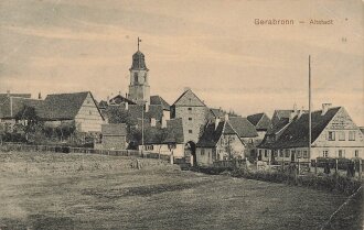 Ansichtskarte "Gerabronn - Altstadt" datiert 1915