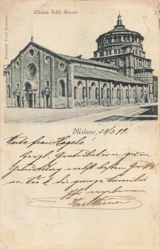 Ansichtskarte "Milano - Chiesa delle Grazie"