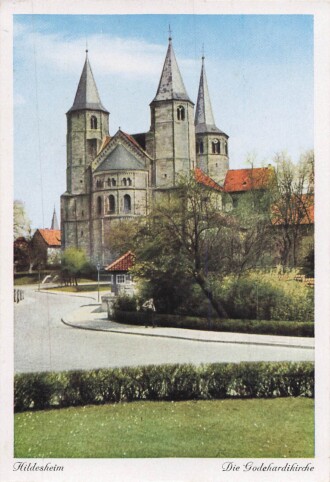 Ansichtskarte "Hildesheim - die Godehardikirche"