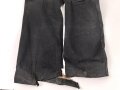 Kaiserreich, schwarze Uniformhose, Eigentumstück, ein Hosenbein zerrissen. Ungereinigt