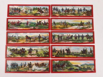 Kaiserreich, 10 Glasbilder für "Laterna magica" in gutem Zustand