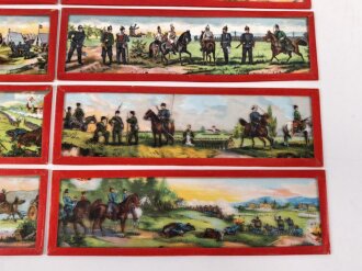 Kaiserreich, 10 Glasbilder für "Laterna magica" in gutem Zustand