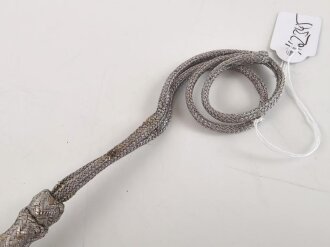 Portepee zum Dolch für Offiziere der Luftwaffe. Getragenes Stück