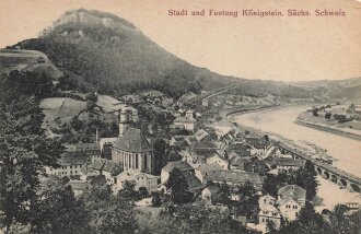 Ansichtskarte "Stadt und Festung Königstein...