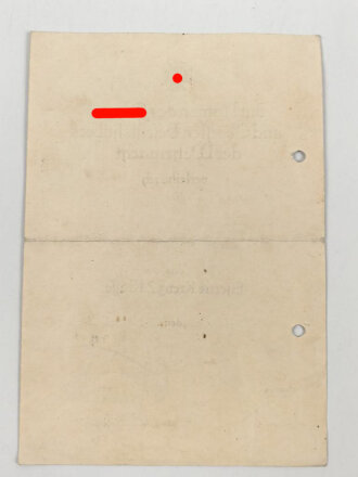 Kleine Urkundengruppe für einen Angehörigen im Grenadier Regiment 256