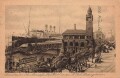 Ansichtskarte "Dreischrauben-Schnelldampfer Cap Polino an den St.Pauli Landungsbrücken"