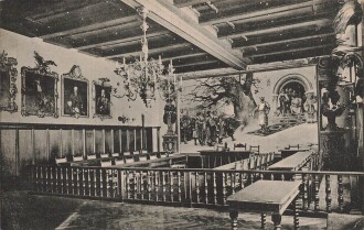 Ansichtskarte "Worms am Rhein, Kaisersaal im Rathaus"